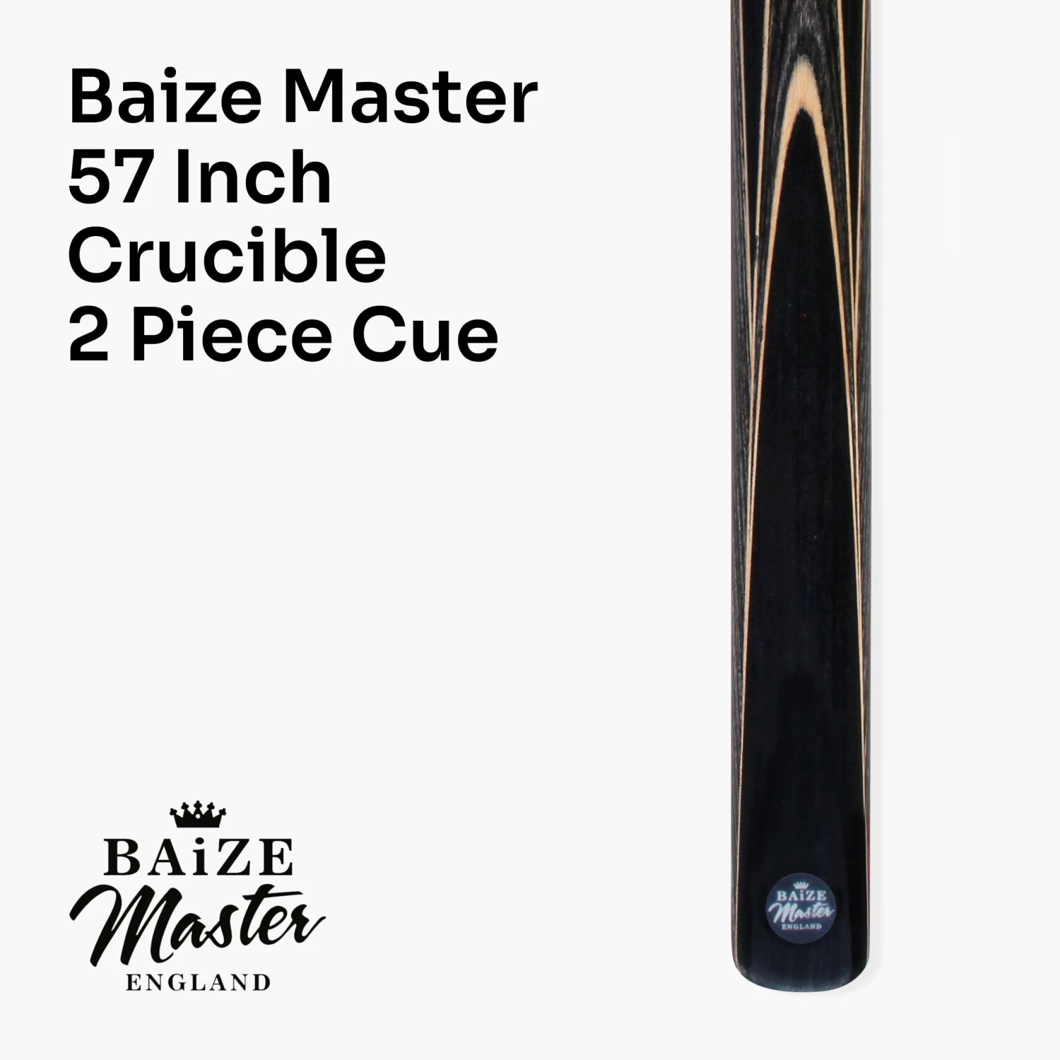 Cue + Case Baize Master CRUCIBLE 57 Inch 2 Piece Snooker Pool Cue And Case Set 9.5mm Tip 4 Cue + Case Baize Master CRUCIBLE 57 Inch 2 Piece Snooker Pool Cue And Case Set 9.5mm Tip - Image 2