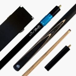 Cue + Case Baize Master CRUCIBLE 57 Inch 2 Piece Snooker Pool Cue And Case Set 9.5mm Tip