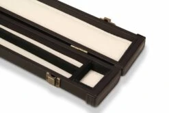 Baize Master Baize Master Deluxe PLAIN BLACK 2pc Pool And Snooker Cue Case With Metal Badge And Plastic Ends - Black White Interior -Slok Billiards Equipment Store IMG 0467