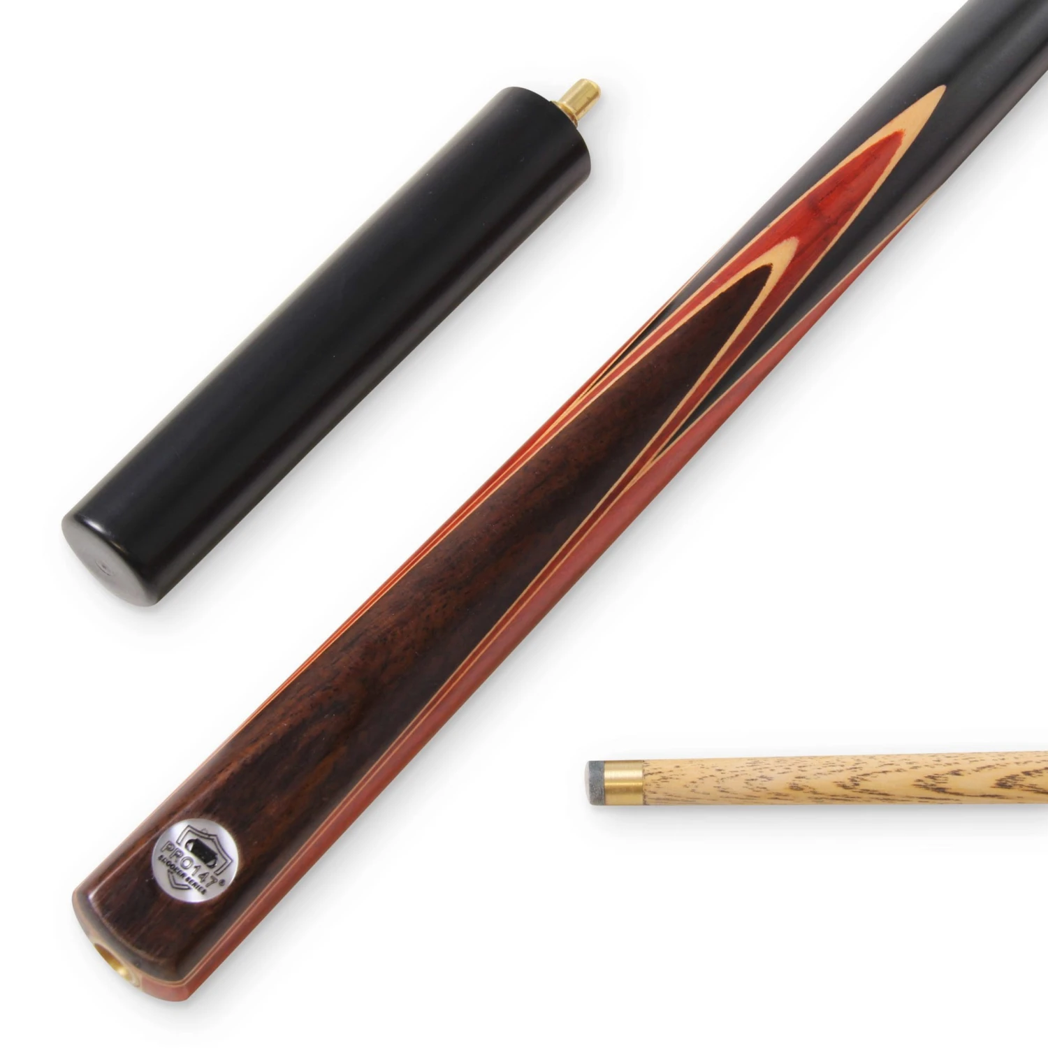 PRO147 PRO147 RED DEVIL 2pc Centre Joint Matching Ash Snooker Cue With Genuine Multi Spliced Butt, 9.5mm Leather Tip And Quick Release Mini Butt Extension 3 PRO147 PRO147 RED DEVIL 2pc Centre Joint Matching Ash Snooker Cue With Genuine Multi Spliced Butt, 9.5mm Leather Tip And Quick Release Mini Butt Extension
