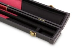 Cue & Case Deluxe 1 Piece 2 Slot CHEQUERED Cue Case With Plastic Ends And Chalk Compartment - Holds 2 Cues -Slok Billiards Equipment Store IMG 14718 copy