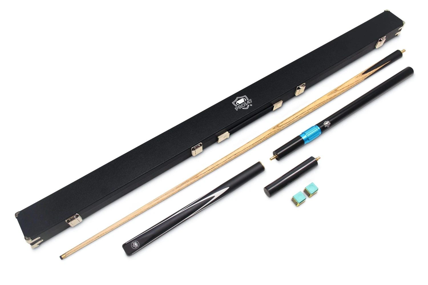 PRO147 PRO147 Striker 3/4 DELUXE Set With PRO147 Black Reinforced Case + Mini Butt + Long Telescopic Extension + 2 X Chalk 7 PRO147 PRO147 Striker 3/4 DELUXE Set With PRO147 Black Reinforced Case + Mini Butt + Long Telescopic Extension + 2 X Chalk - Image 5