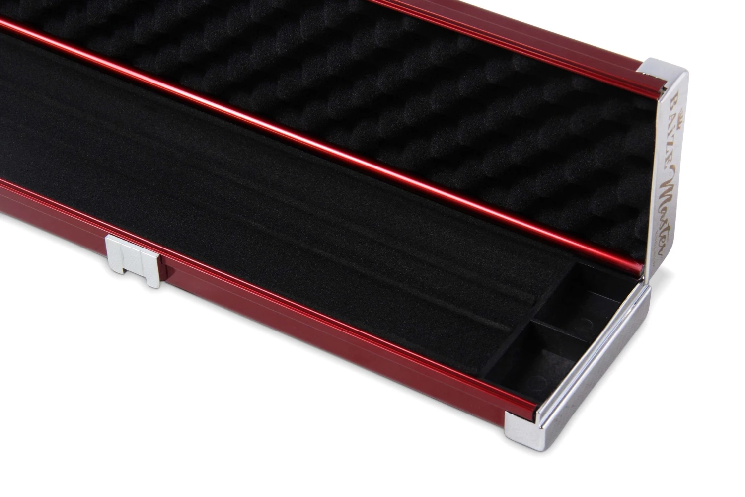 Baize Master Baize Master WIDE RED 3/4 PRO LINE Aluminium Metal Ends Snooker Pool Cue Case - Holds 2 Cues 6 Baize Master Baize Master WIDE RED 3/4 PRO LINE Aluminium Metal Ends Snooker Pool Cue Case - Holds 2 Cues - Image 4