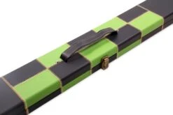 Cue & Case Deluxe 2 Piece 3 SLOT CHEQUERED Snooker Pool Cue Case With Plastic Ends -Slok Billiards Equipment Store IMG 17669copy