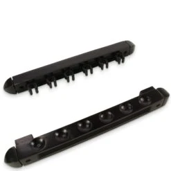 Cue & Case 2pc BLACK Colour 6 Way Plastic Clip Wall Mounted Cue Rack - Holds 6 Cues