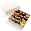Funky Chalk 2 1/4 Inch (57mm) Premium Economy Spots & Stripes American Pool Balls - With Storage Box -Slok Billiards Equipment Store IMG 4085