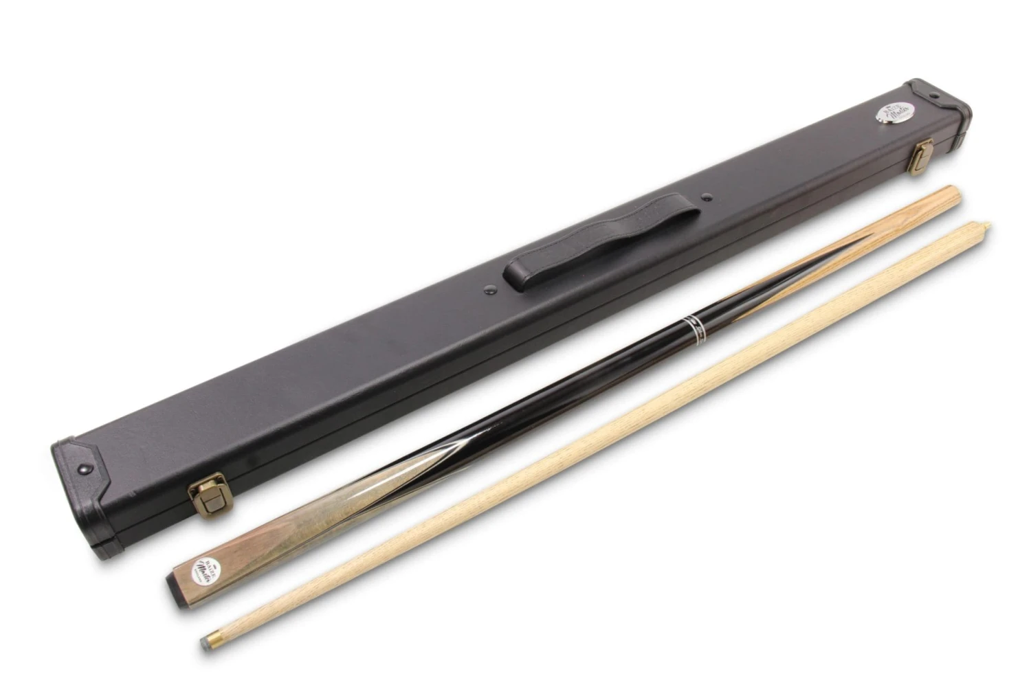 Baize Master Baize Master Silver Series 57 Inch GREY VICTORY Snooker Pool 2pc Ash Cue Set With Baize Master Black Metal Badge Case And 2 X Chalk - 9.5mm 4 Baize Master Baize Master Silver Series 57 Inch GREY VICTORY Snooker Pool 2pc Ash Cue Set With Baize Master Black Metal Badge Case And 2 X Chalk - 9.5mm - Image 2