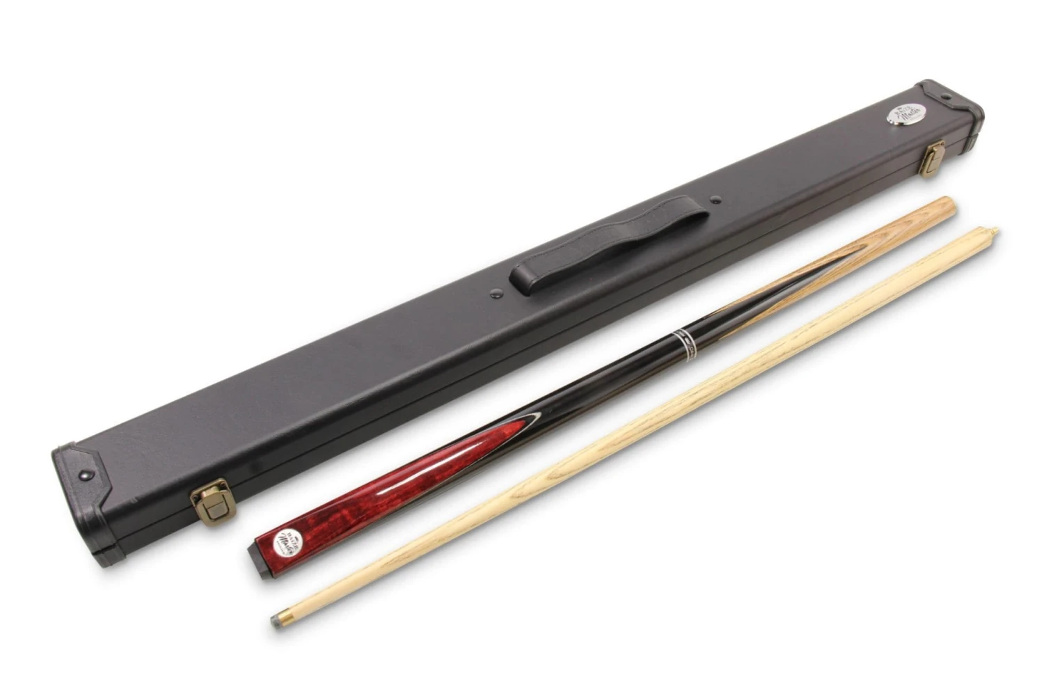 Baize Master Baize Master Silver Series 52 Inch RED CONQUEST Snooker Pool 2pc Ash Cue Set With Baize Master Black Metal Badge Case - 9.5mm 4 Baize Master Baize Master Silver Series 52 Inch RED CONQUEST Snooker Pool 2pc Ash Cue Set With Baize Master Black Metal Badge Case - 9.5mm - Image 2