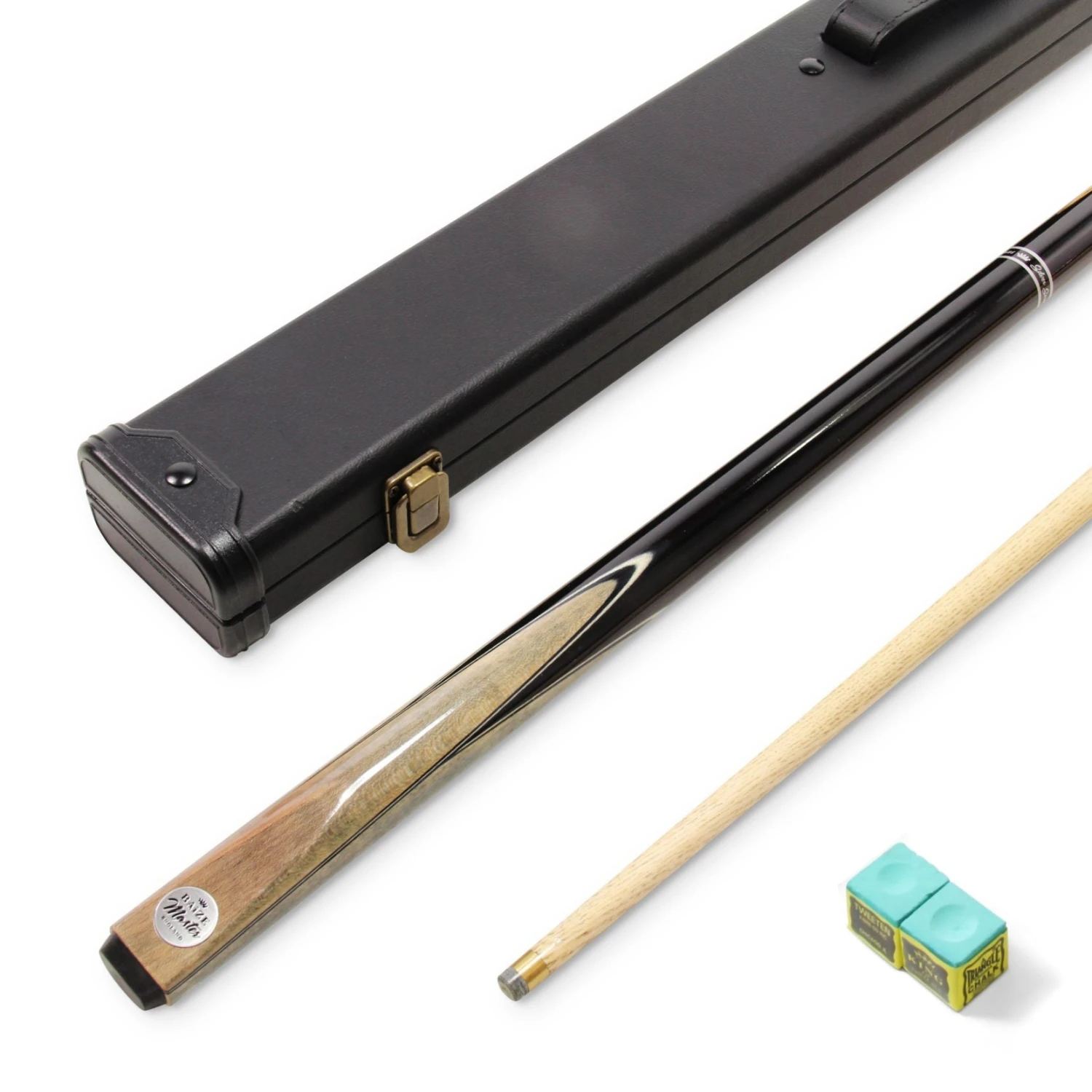 Baize Master Baize Master Silver Series 57 Inch GREY VICTORY Snooker Pool 2pc Ash Cue Set With Baize Master Black Metal Badge Case And 2 X Chalk - 9.5mm 3 Baize Master Baize Master Silver Series 57 Inch GREY VICTORY Snooker Pool 2pc Ash Cue Set With Baize Master Black Metal Badge Case And 2 X Chalk - 9.5mm