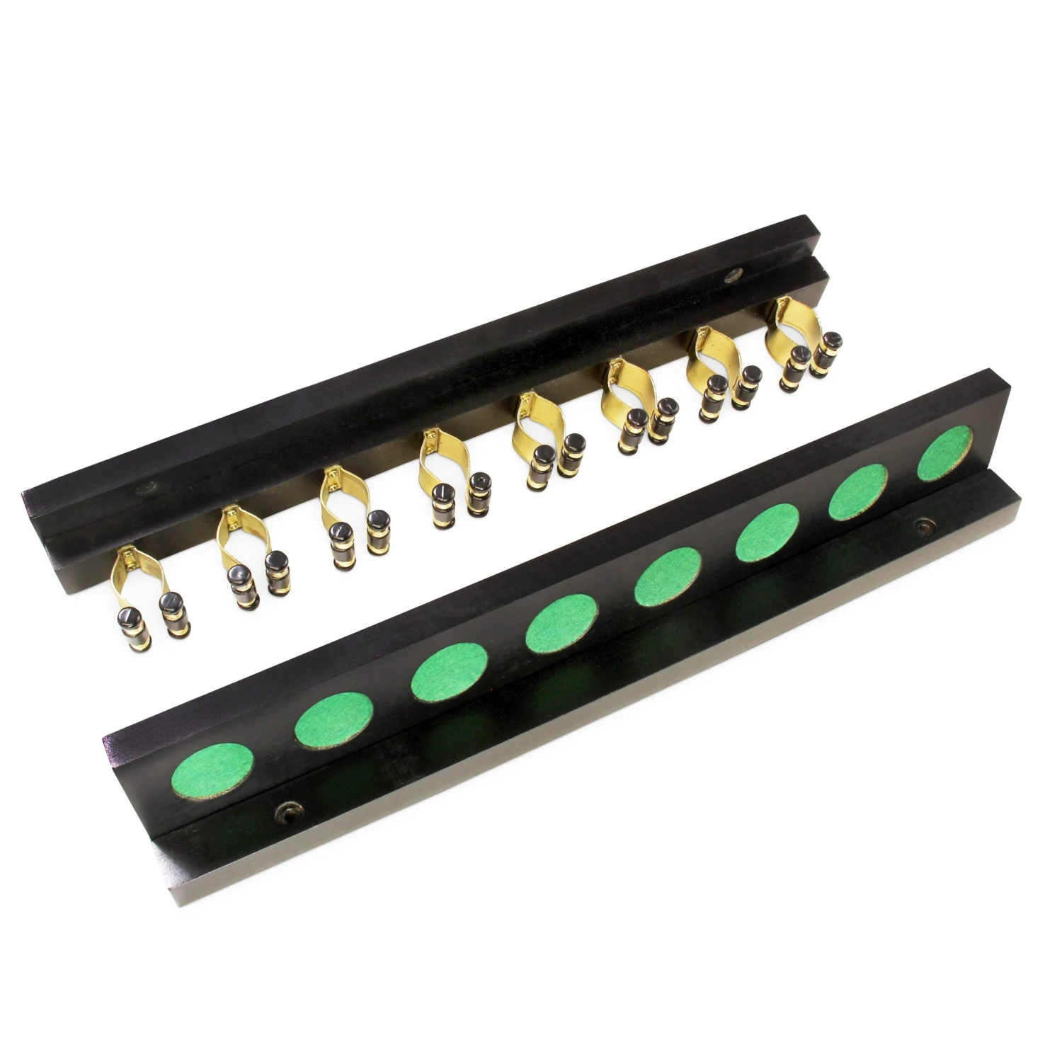 Cue + Case Funky Chalk 8 Way STRAIGHT Wall Mounted Snooker Pool Cue Rack With Brass Clips - Holds 8 Cues 3 Cue + Case Funky Chalk 8 Way STRAIGHT Wall Mounted Snooker Pool Cue Rack With Brass Clips - Holds 8 Cues
