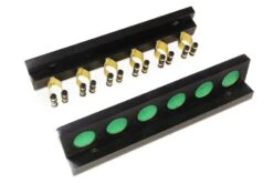 Cue + Case Funky Chalk 6 Way STRAIGHT Wall Mounted Snooker Pool Cue Rack With Brass Clips - Holds 6 Cues -Slok Billiards Equipment Store IMG 9873edit scaled 1