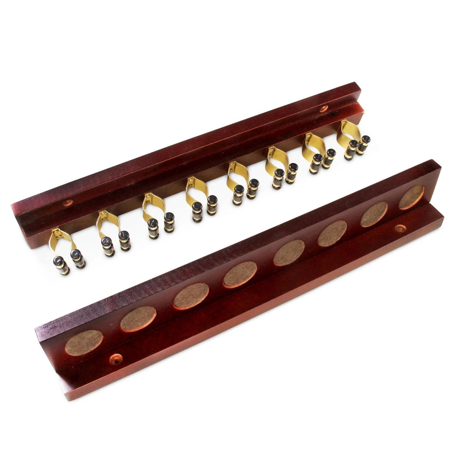 Cue + Case Funky Chalk 8 Way STRAIGHT Wall Mounted Snooker Pool Cue Rack With Brass Clips - Holds 8 Cues 7 Cue + Case Funky Chalk 8 Way STRAIGHT Wall Mounted Snooker Pool Cue Rack With Brass Clips - Holds 8 Cues - Image 5