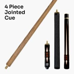 Jonny 8 Ball Jonny 8 Ball 'INCA' 9mm Tip, Adjustable 4 Piece Ash Pool Cue - Shorten To 45" -Slok Billiards Equipment Store Inca 6