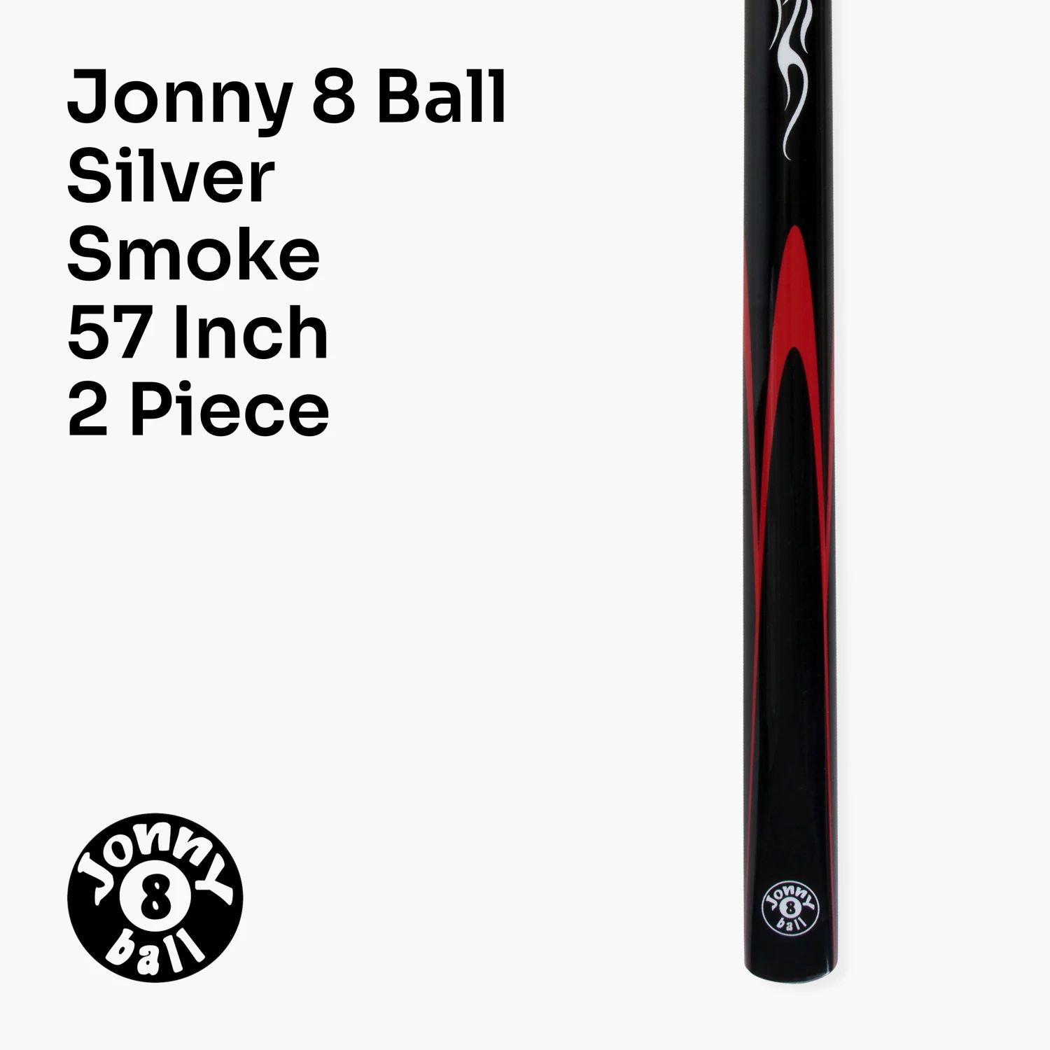 Jonny 8 Ball Jonny 8 Ball SILVER SMOKE 57 Inch 2 Piece Centre Joint Ash English Pool Cue With 8.5mm Tip 4 Jonny 8 Ball Jonny 8 Ball SILVER SMOKE 57 Inch 2 Piece Centre Joint Ash English Pool Cue With 8.5mm Tip - Image 2