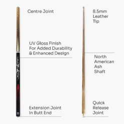 Jonny 8 Ball Jonny 8 Ball SILVER SMOKE 57 Inch 2 Piece Centre Joint Ash English Pool Cue With 8.5mm Tip 12 Jonny 8 Ball Jonny 8 Ball SILVER SMOKE 57 Inch 2 Piece Centre Joint Ash English Pool Cue With 8.5mm Tip -Slok Billiards Equipment Store J8B SILVER SMOKE 4