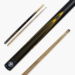 Jonny 8 Ball Jonny 8 Ball 57 Inch 3 Piece Length Adjustable Snooker Pool Cue 9mm Tip - Shorten To 44" -Slok Billiards Equipment Store J8B YELLOW POWERLINE 1