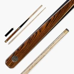 Baize Master Baize Master Kingswood PREMIUM 57 Inch 2 Piece Centre Joint Matching Ash Hand Spliced Snooker Pool Cue With Mini Butt 9.5mm Tip