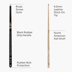 Jonny 8 Ball Jonny 8 Ball 57" Risque 8 BALL LADY 2pc Ash Snooker Pool Cue 9mm Tip 17oz - 20oz -Slok Billiards Equipment Store Lady 4