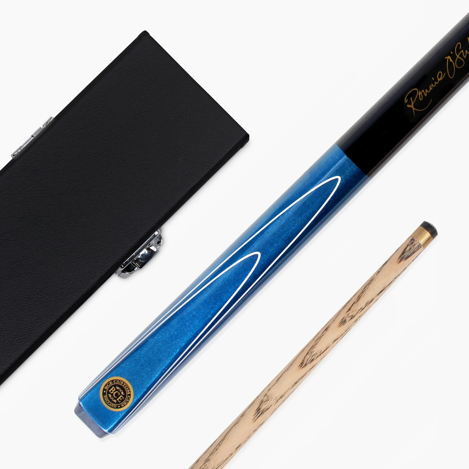 BCE BCE BLUE MERLIN 2pc Ash Pool Snooker Cue & BLACK REINFORCED CASE - 9.5mm Tip 3 BCE BCE BLUE MERLIN 2pc Ash Pool Snooker Cue & BLACK REINFORCED CASE - 9.5mm Tip