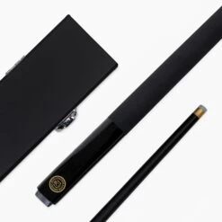 BCE BCE MARK SELBY Metallic BLACK Simulated Graphite 2pc Snooker Cue & HARD CASE