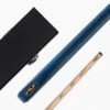 Riley Riley METALLIC BLUE 57 Inch 2 Piece Snooker Pool Cue & Plain Black HARD CASE 9.5mm Tip