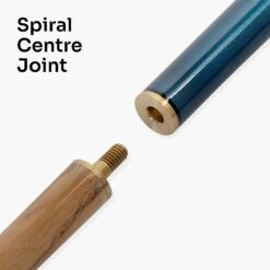 Riley Riley METALLIC BLUE 2pc Ash English Pool Cue & Plain Black HARD CASE 8.5mm Tip -Slok Billiards Equipment Store Metallic Blue 3 1