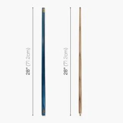 Riley Riley METALLIC BLUE Butt 2 Piece 57 Inch Ash ENGLISH POOL Cue - 8.5mm Tip -Slok Billiards Equipment Store Metallic Blue 5 2