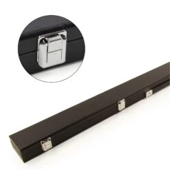 Cue & Case Plain Black CLASSIC ATTACHE Batten ¾ Joint Snooker Cue Case – Strong & Spacious