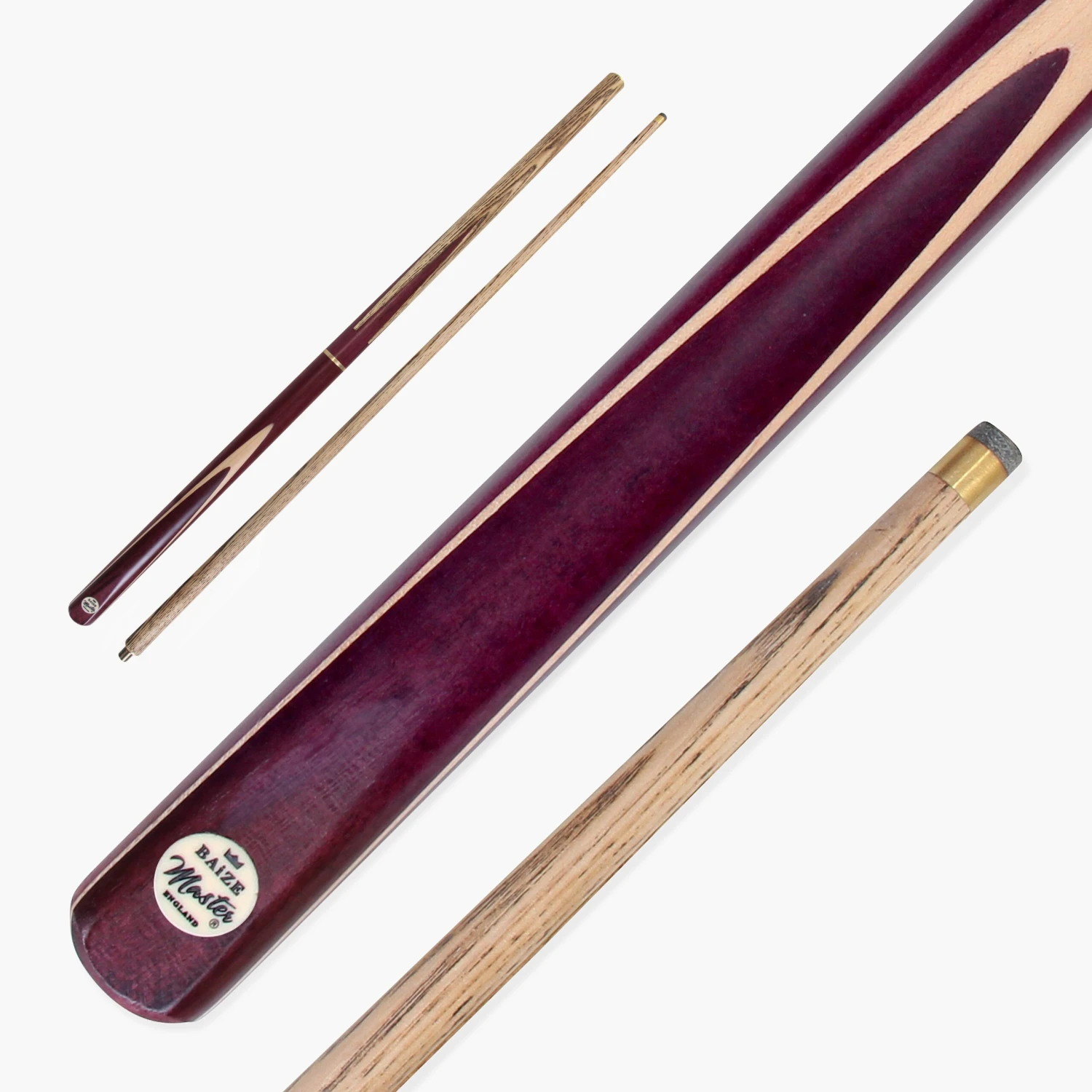 Baize Master Baize Master PURPLE HEART 57 Inch 3 Piece Length Adjustable Double Joint Ash Snooker Pool Cue With 9.5mm Tip + Mini Butt - Shorten To 43 Inches 3 Baize Master Baize Master PURPLE HEART 57 Inch 3 Piece Length Adjustable Double Joint Ash Snooker Pool Cue With 9.5mm Tip + Mini Butt - Shorten To 43 Inches