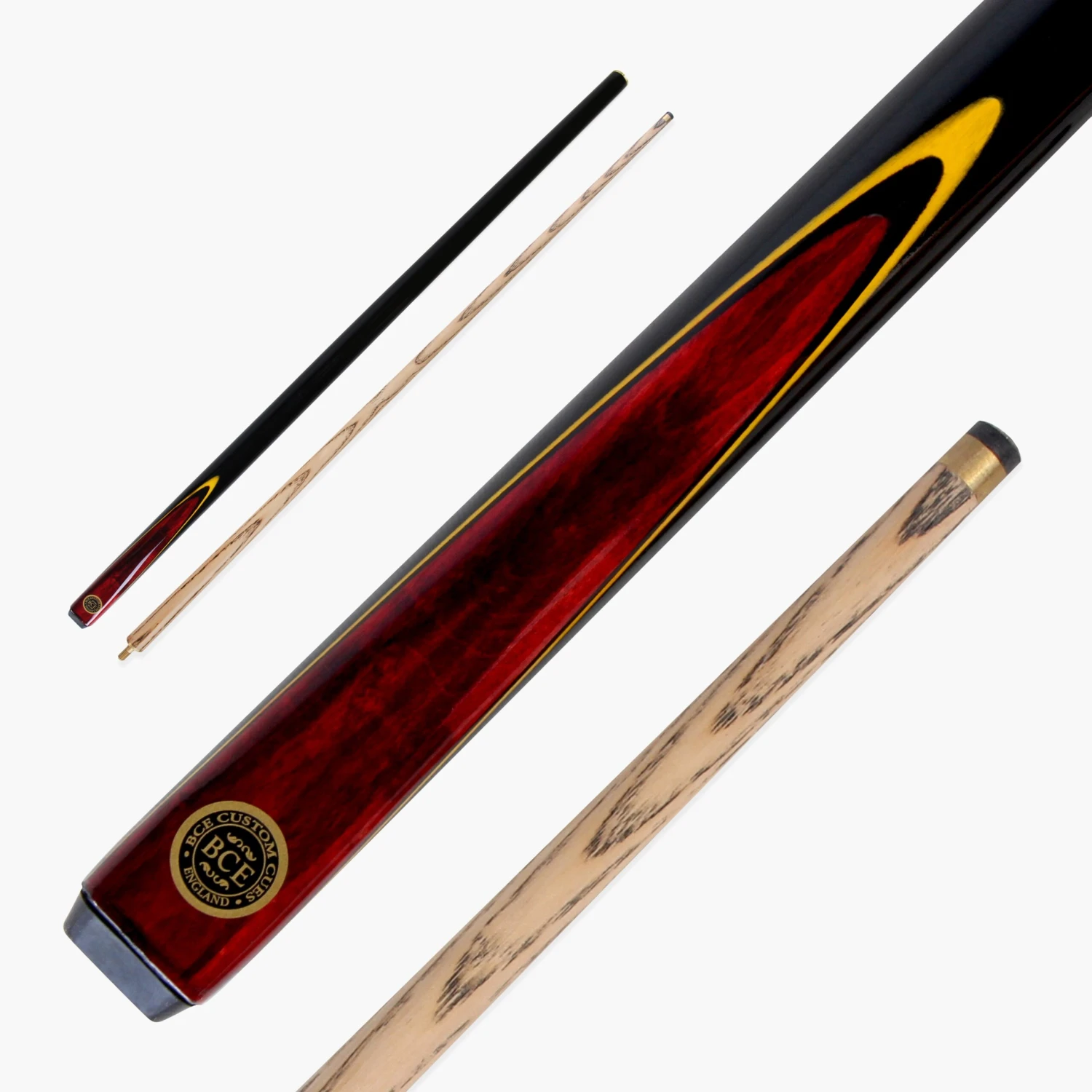 BCE BCE Red Birds Eye Two Piece Ash Snooker Pool Cue - 9.5mm Tip 3 BCE BCE Red Birds Eye Two Piece Ash Snooker Pool Cue - 9.5mm Tip