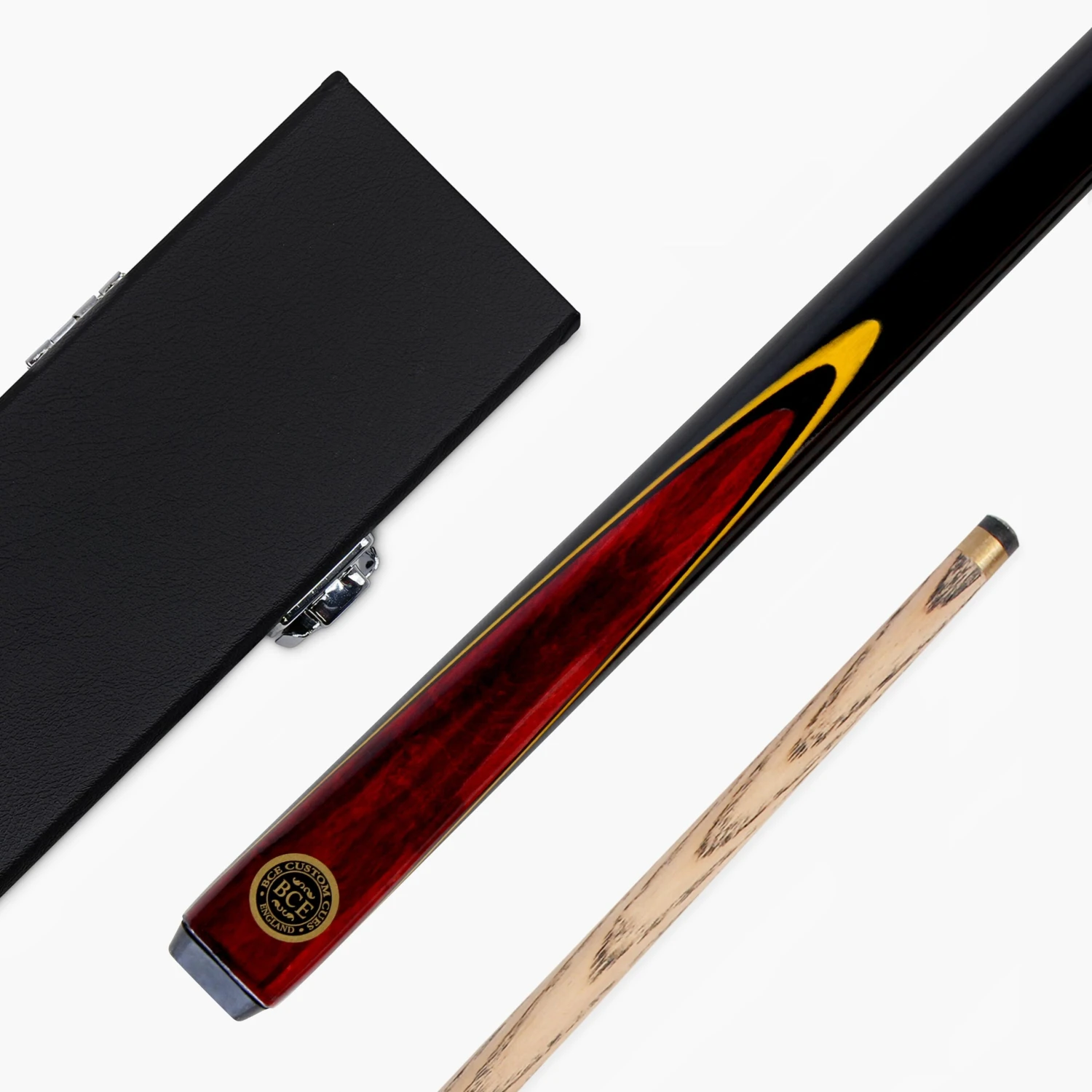 BCE BCE Red Birds Eye 57 Inch 2 Piece Snooker Pool Cue And Case Set 9.5mm Tip 3 BCE BCE Red Birds Eye 57 Inch 2 Piece Snooker Pool Cue And Case Set 9.5mm Tip