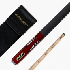 Riley Riley Red Rocket 48 Inch 2 Piece Kids Cue And Case Set 9.5mm Tip With Riley Sleeve Case