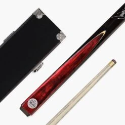 Baize Master Baize Master Jimmy White Conquest 57 Inch Cue And Case Set 9.5mm Tip With Black Hard Case -Slok Billiards Equipment Store Red 1