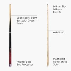 Baize Master Baize Master VICTORY 57 Inch 2 Piece Ash Snooker Pool Cue With 9.5mm Layered Tip -Slok Billiards Equipment Store Red Victory 5 d37ad34a c469 4b50 a3d7 bf973fb1a760