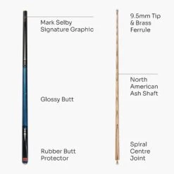 BCE BCE MARK SELBY SAPPHIRE 2 Piece Ash Snooker Pool Cue & ATTACHE HARD CASE 11 BCE BCE MARK SELBY SAPPHIRE 2 Piece Ash Snooker Pool Cue & ATTACHE HARD CASE -Slok Billiards Equipment Store Sapphire4