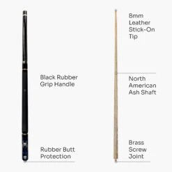 Jonny 8 Ball Jonny 8 Ball 57 Inch Adjustable 4 Piece Pool Cue 8mm Tip - Shorten To 45 Inch 19 Jonny 8 Ball Jonny 8 Ball 57 Inch Adjustable 4 Piece Pool Cue 8mm Tip - Shorten To 45 Inch -Slok Billiards Equipment Store Spider 4