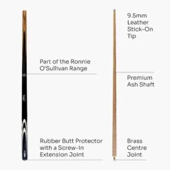 Riley Riley Ronnie O'Sullivan STRIKE 57 Inch 2 Piece Centre Joint Snooker Pool Cue 9.5mm Tip -Slok Billiards Equipment Store Strike 4 80f8ab8d efb0 4050 a706 d451ce3fa7cf