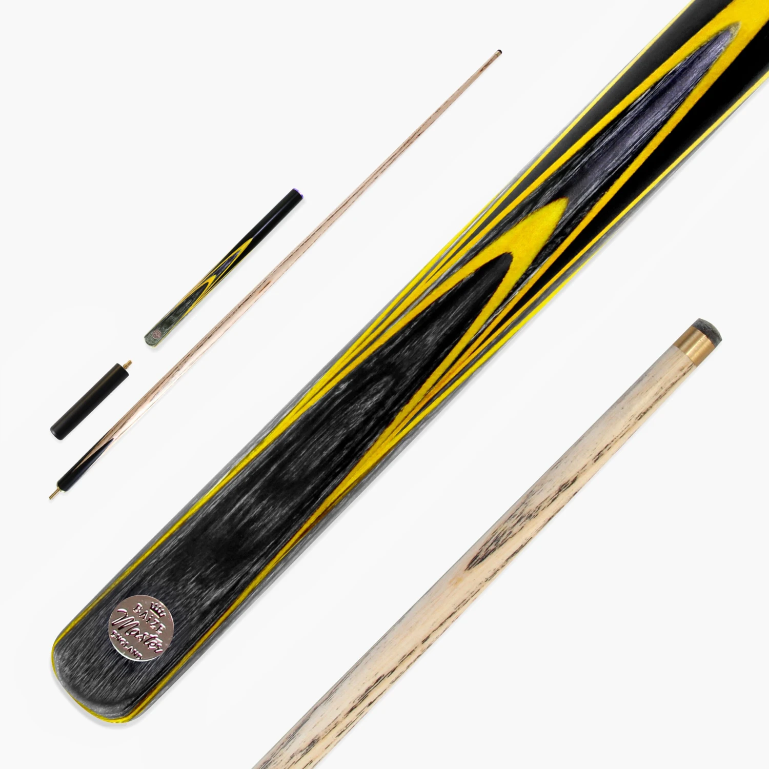 Baize Master G14 Baize Master YELLOW EMPEROR 57 Inch 3/4 English 8 Ball Pool Cue With 8.5mm Tip + Mini Butt Extension 3 Baize Master G14 Baize Master YELLOW EMPEROR 57 Inch 3/4 English 8 Ball Pool Cue With 8.5mm Tip + Mini Butt Extension