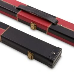 Cue & Case Deluxe 1 Piece 2 Slot CHEQUERED Cue Case With Plastic Ends And Chalk Compartment - Holds 2 Cues -Slok Billiards Equipment Store bimage92020138