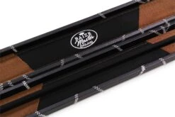 Baize Master Baize Master WHITE STITCH 2pc Deluxe Snooker Pool Cue Case With Plastic Ends Black And Brown Interior -Slok Billiards Equipment Store bimage93744785