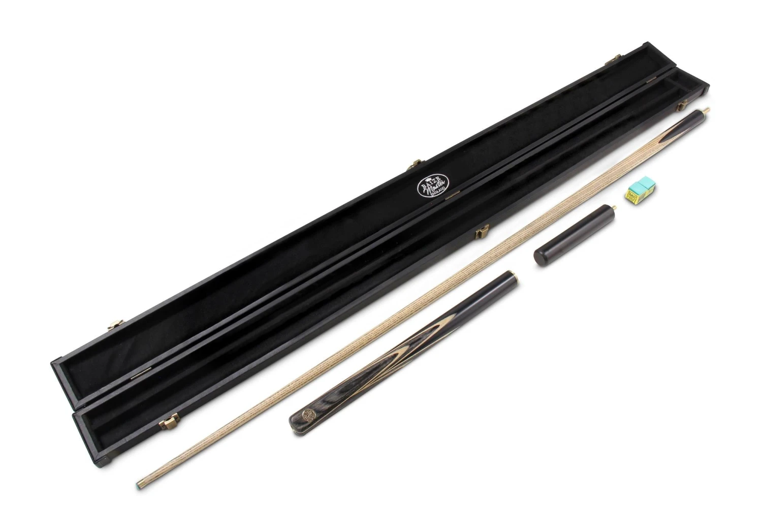 Baize Master Baize Master Gold Series MAPLE EMPEROR 8-BALL POOL CUE SET With 57 Inch Hand Spliced 3/4 Joint Cue 8.5mm Tip, Deluxe Black Interior Hard Case And 2 X Chalk 4 Baize Master Baize Master Gold Series MAPLE EMPEROR 8-BALL POOL CUE SET With 57 Inch Hand Spliced 3/4 Joint Cue 8.5mm Tip, Deluxe Black Interior Hard Case And 2 X Chalk - Image 2