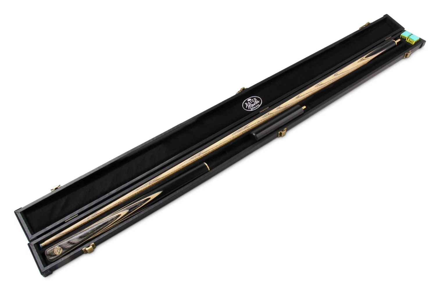 Baize Master Baize Master Gold Series MAPLE EMPEROR 8-BALL POOL CUE SET With 57 Inch Hand Spliced 3/4 Joint Cue 8.5mm Tip, Deluxe Black Interior Hard Case And 2 X Chalk 5 Baize Master Baize Master Gold Series MAPLE EMPEROR 8-BALL POOL CUE SET With 57 Inch Hand Spliced 3/4 Joint Cue 8.5mm Tip, Deluxe Black Interior Hard Case And 2 X Chalk - Image 3