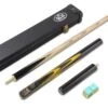 Baize Master Baize Master Gold Series YELLOW EMPEROR 8-BALL POOL CUE SET With 57 Inch Hand Spliced 3/4 Joint Cue 8mm Tip, Deluxe Black Interior Hard Case And 2 X Chalk -Slok Billiards Equipment Store image395704957 1